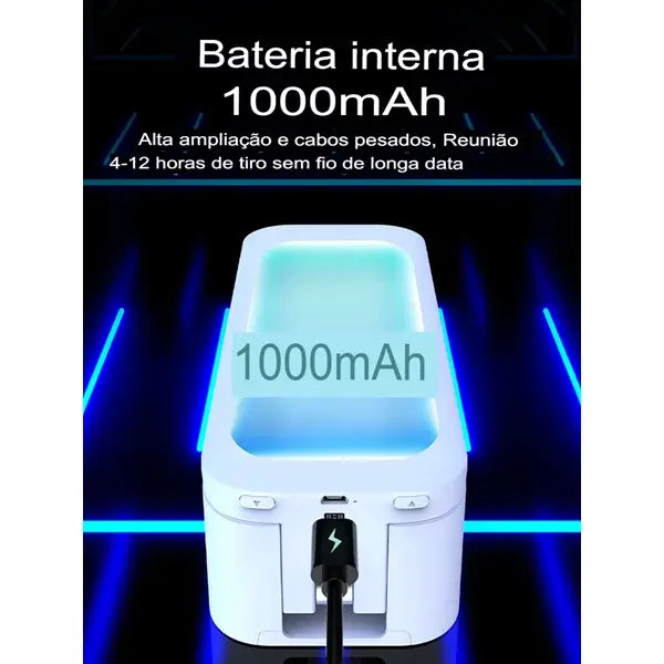 Suporte Portátil com Iluminação LED para Celular