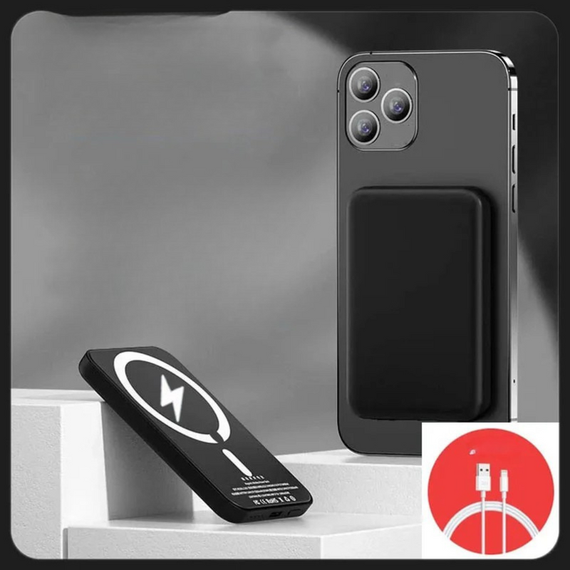 power bank magnético 10000mAh, carregador rápido sem fio, power bank para iPhone 12 a 17, carregador magnético compatível Qi, carregador com display digital, carregador portátil com anel magnético, power bank com dupla saída, carregador tipo-C 18W, carregador compacto com LED, carregador de bolso

