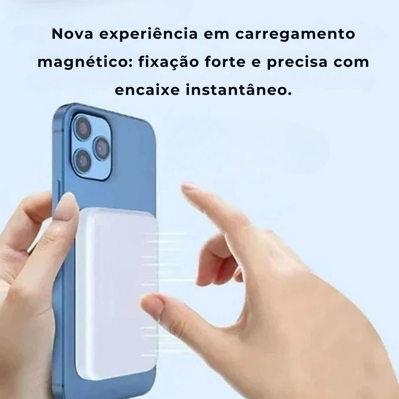 power bank magnético 10000mAh, carregador rápido sem fio, power bank para iPhone 12 a 17, carregador magnético compatível Qi, carregador com display digital, carregador portátil com anel magnético, power bank com dupla saída, carregador tipo-C 18W, carregador compacto com LED, carregador de bolso

