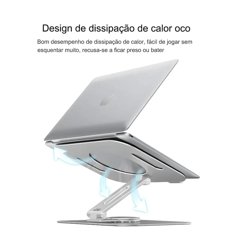 Suporte para Notebook Ajustável com Rotação 360°