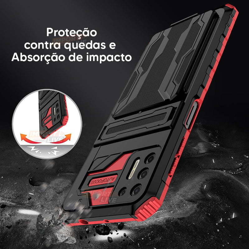 Case Anti Choque Luxo c/ Espaço para Cartão - Para Xiaomi