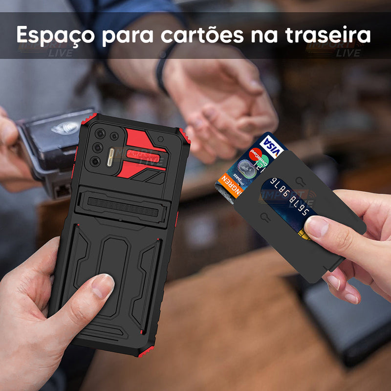 Case Anti Choque Luxo c/ Espaço para Cartão - Para Xiaomi