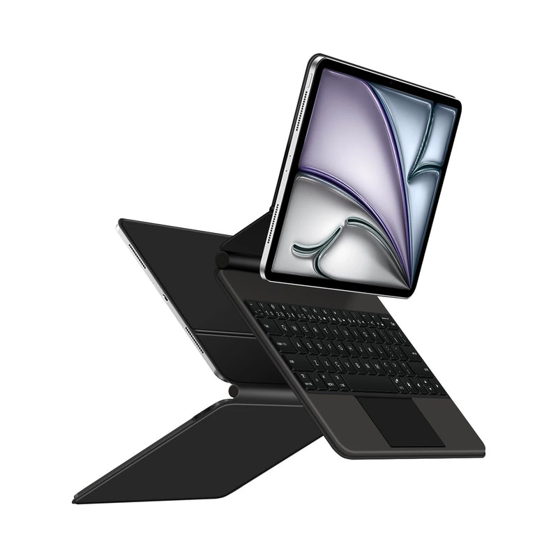 Capa Teclado Magnética  para iPad Air 13" M3/M2 e iPad Pro 12.9" – Com Retroiluminação e Touchbook