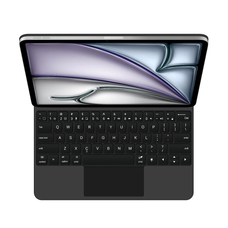 Capa Teclado Magnética  para iPad Air 13" M3/M2 e iPad Pro 12.9" – Com Retroiluminação e Touchbook
