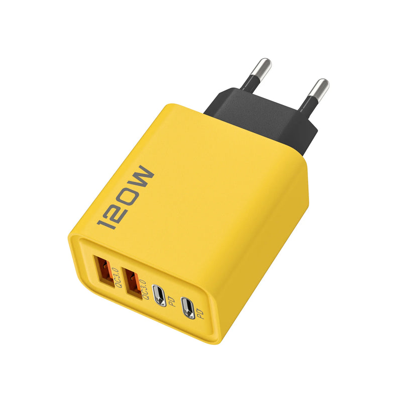 Carregador Turbo 120W com Saídas USB e Tipo-C