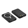 power bank magnético 30000mAh, carregador sem fio com cabos embutidos, power bank com display digital led, carregador magsafe para celular, carregador portátil compatível qi, power bank com lightning tipo-c micro usb, carregador de alta capacidade 30000mAh, carregador portátil para viagem, power bank compacto e potente, carregador universal para smartphone
