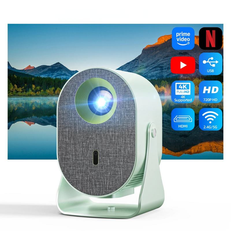 mini projetor portátil 720p hd, projetor com wi-fi 5g e bluetooth, projetor com suporte giratório 90°, projetor com sistema android 9.0, projetor hdmi usb av compatível, projetor com alto-falante embutido 5w, projetor compacto com controle remoto, projetor com correção automática de imagem, projetor portátil para filmes e jogos, projetor com suporte a vídeo 4k

