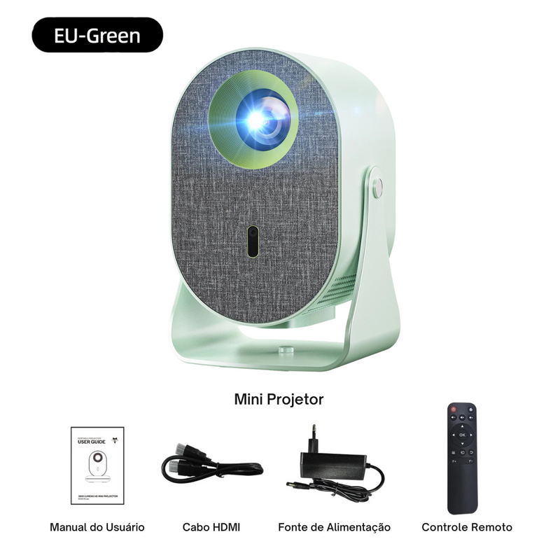 mini projetor portátil 720p hd, projetor com wi-fi 5g e bluetooth, projetor com suporte giratório 90°, projetor com sistema android 9.0, projetor hdmi usb av compatível, projetor com alto-falante embutido 5w, projetor compacto com controle remoto, projetor com correção automática de imagem, projetor portátil para filmes e jogos, projetor com suporte a vídeo 4k
