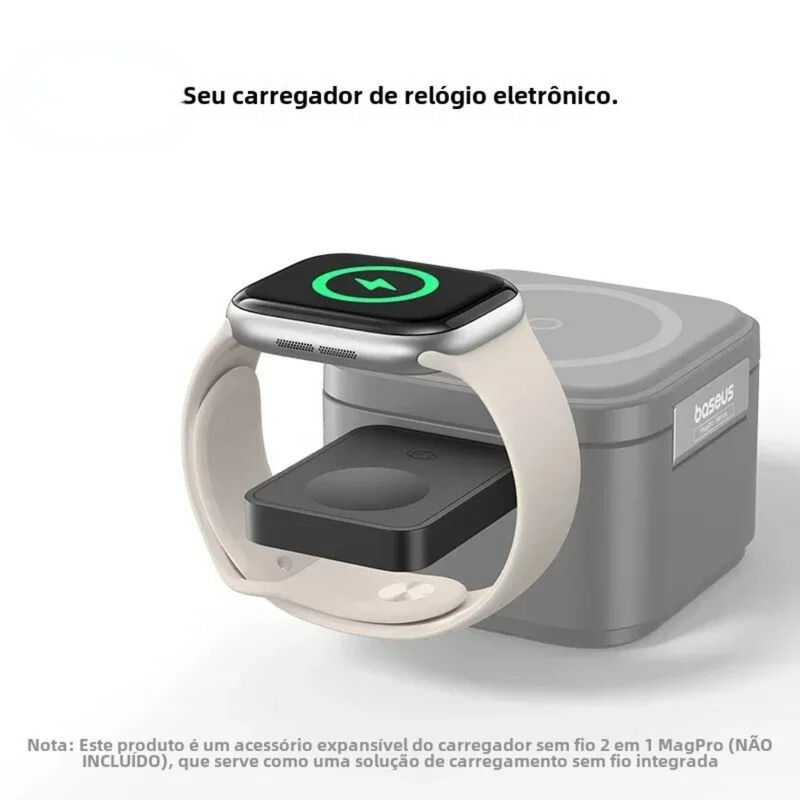 carregador magnético magpro apple watch, carregador sem fio para apple watch s1 a s10, carregador usb-c apple watch se ultra, dock compacto apple watch, carregador portátil magnético apple, carregador 2.5w para apple watch, carregador com encaixe magnético, carregador minimalista para viagens, carregador apple watch rápido e seguro, base de carregamento sem fio apple watch
