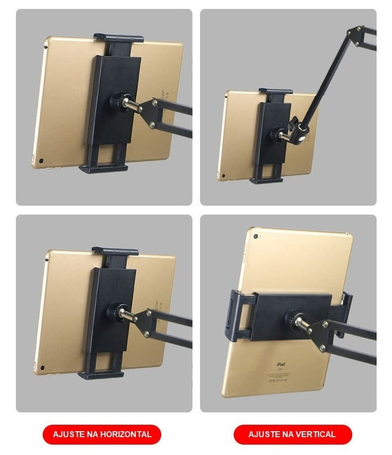 Suporte Para Celular Tablet Braço Articulado Mesa e Cama - Desk360