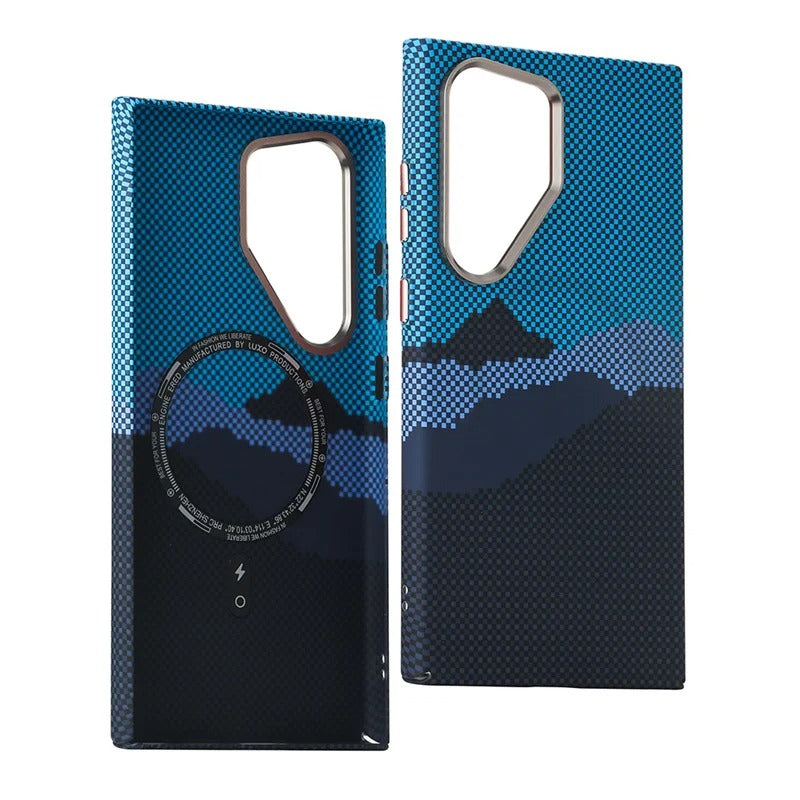 Case CarbonShield Samsung – Fibra de Carbono com MagSafe
