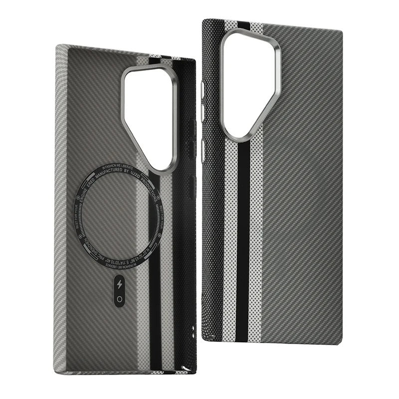Case CarbonShield Samsung – Fibra de Carbono com MagSafe