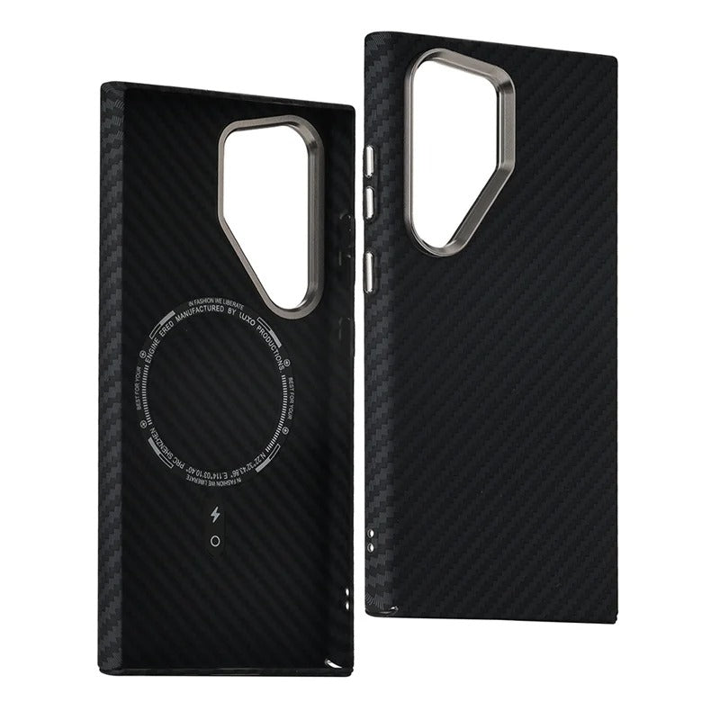 Case CarbonShield Samsung – Fibra de Carbono com MagSafe