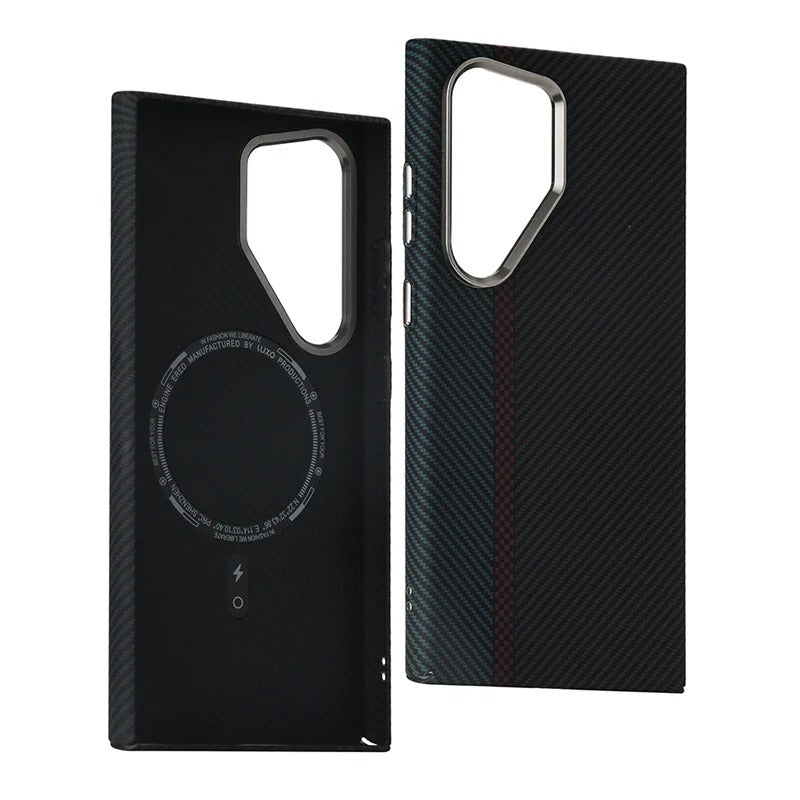 Case CarbonShield Samsung – Fibra de Carbono com MagSafe