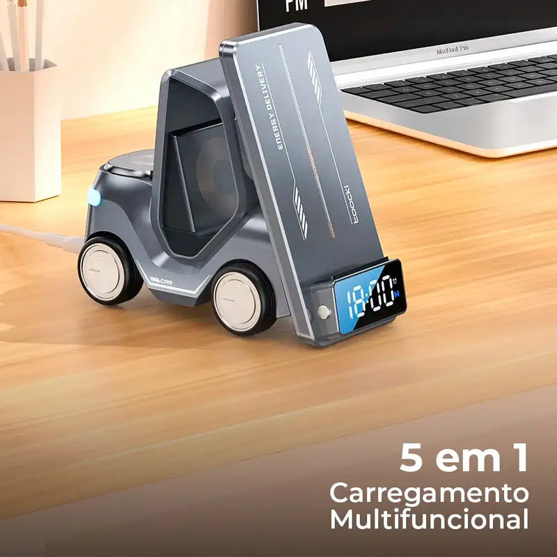 Estação de Carregamento 5 em 1 Car Style + Relógio Inteligente