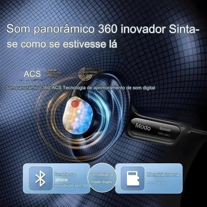 Fone de Condução Óssea X7 - À Prova d'Água