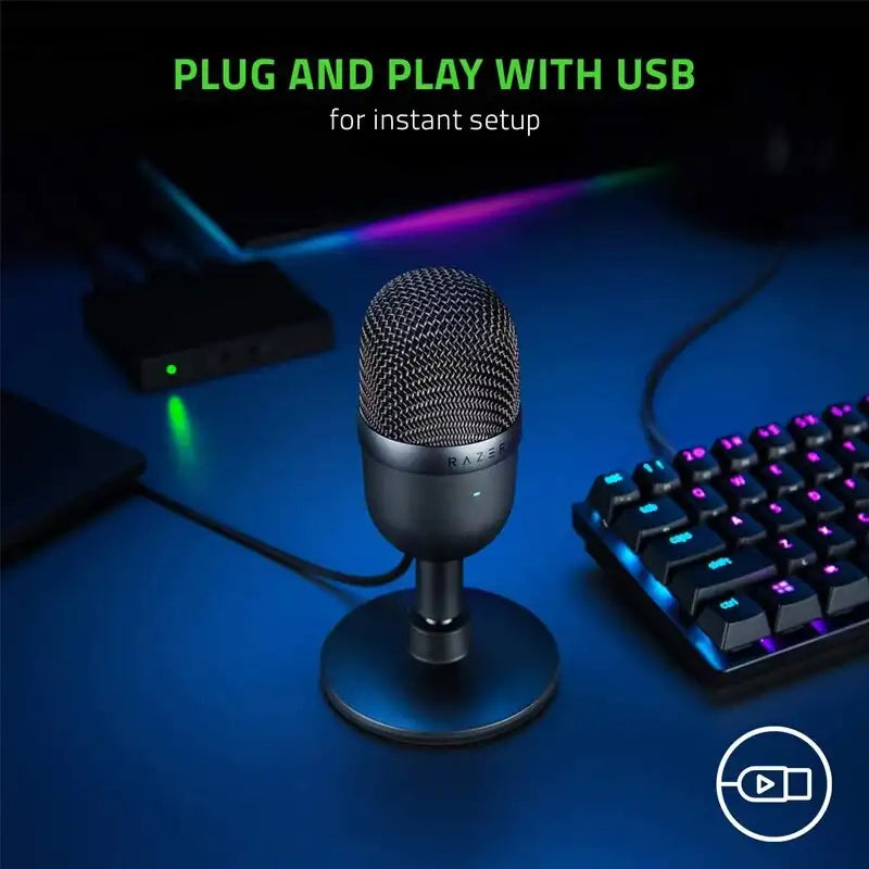 Microfone Condensador Razer Seiren Mini - USB Profissional