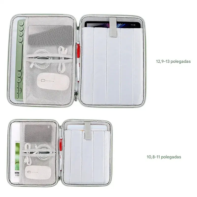 bolsa para ipad air, capa protetora ipad pro 11, case antichoque redmi pad, bolsa para teclado tablet, capa com compartimento