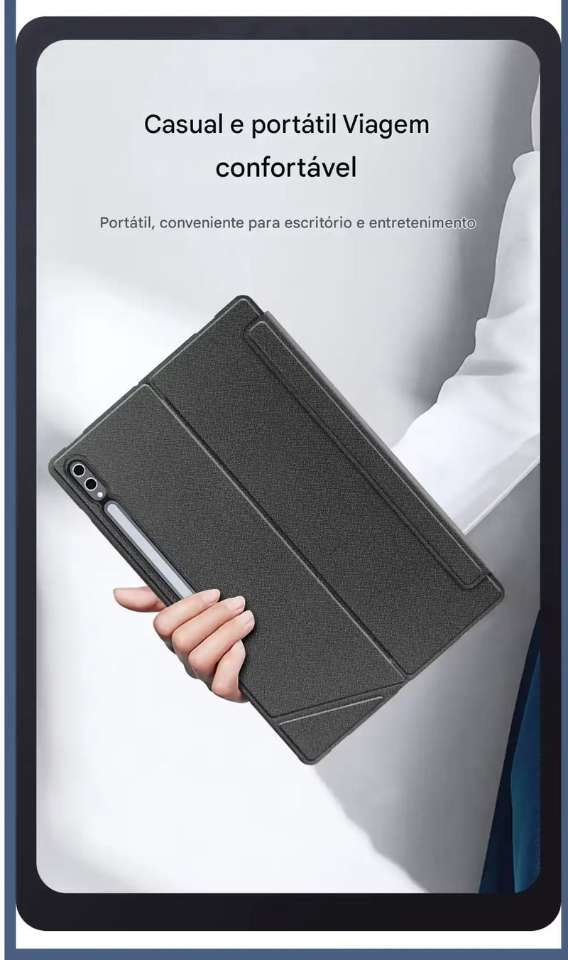Teclado com Capa para Galaxy Tab Ultra 14.6” – Bluetooth, Touchpad e Luz de Fundo