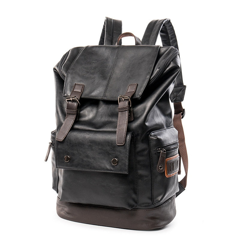 Mochila de Couro Vintage Masculina