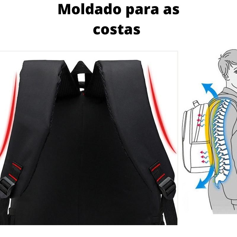 Mochila para Notebook À prova d'água Carregamento USB